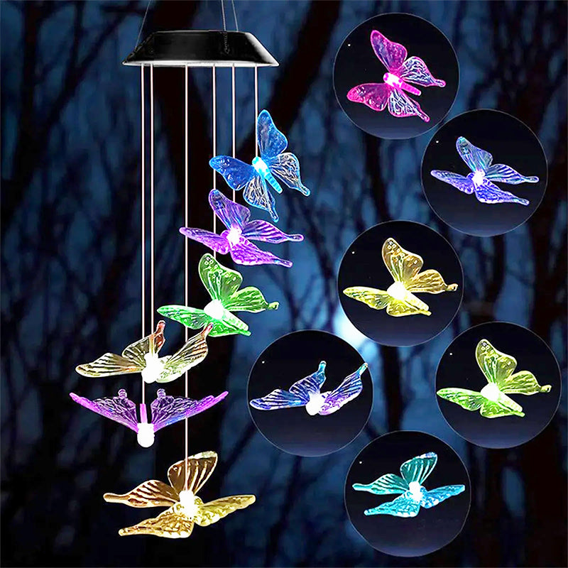 Butterfly Solar Wind Chime Light