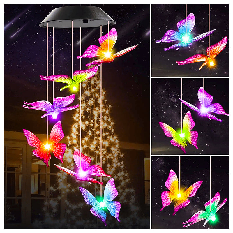 Butterfly Solar Wind Chime Light