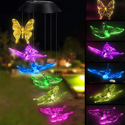 Butterfly Solar Wind Chime Light