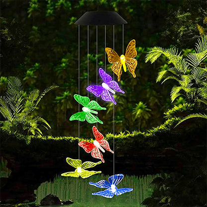 Butterfly Solar Wind Chime Light