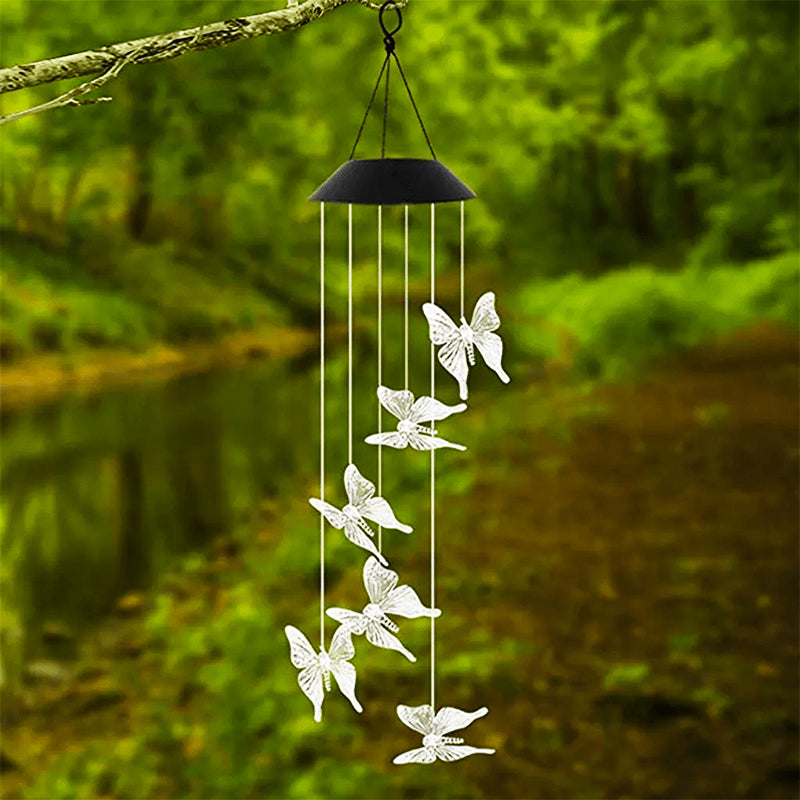 Butterfly Solar Wind Chime Light