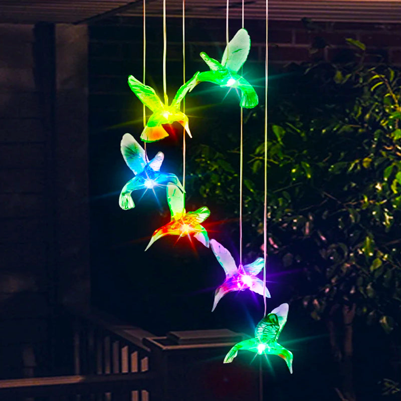 Hummingbird Solar Wind Chime Light