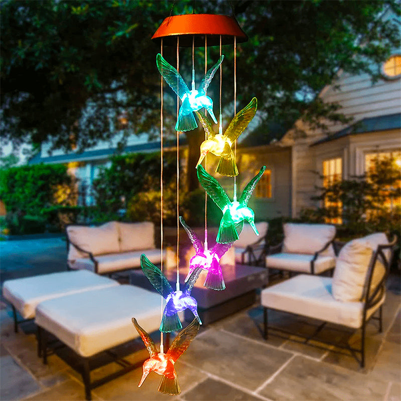 Hummingbird Solar Wind Chime Light