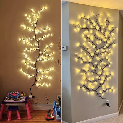 Luminous Rattan Branch Decor