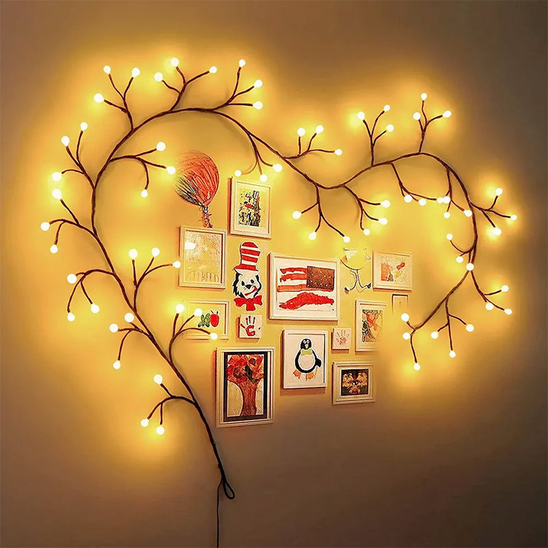 Luminous Rattan Branch Decor