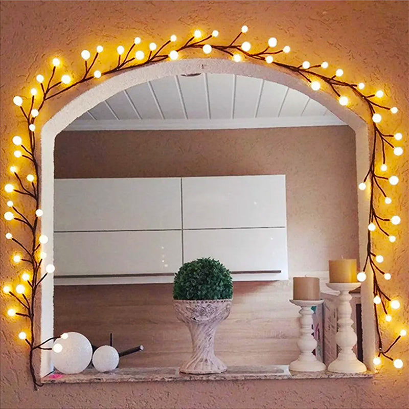 Luminous Rattan Branch Decor