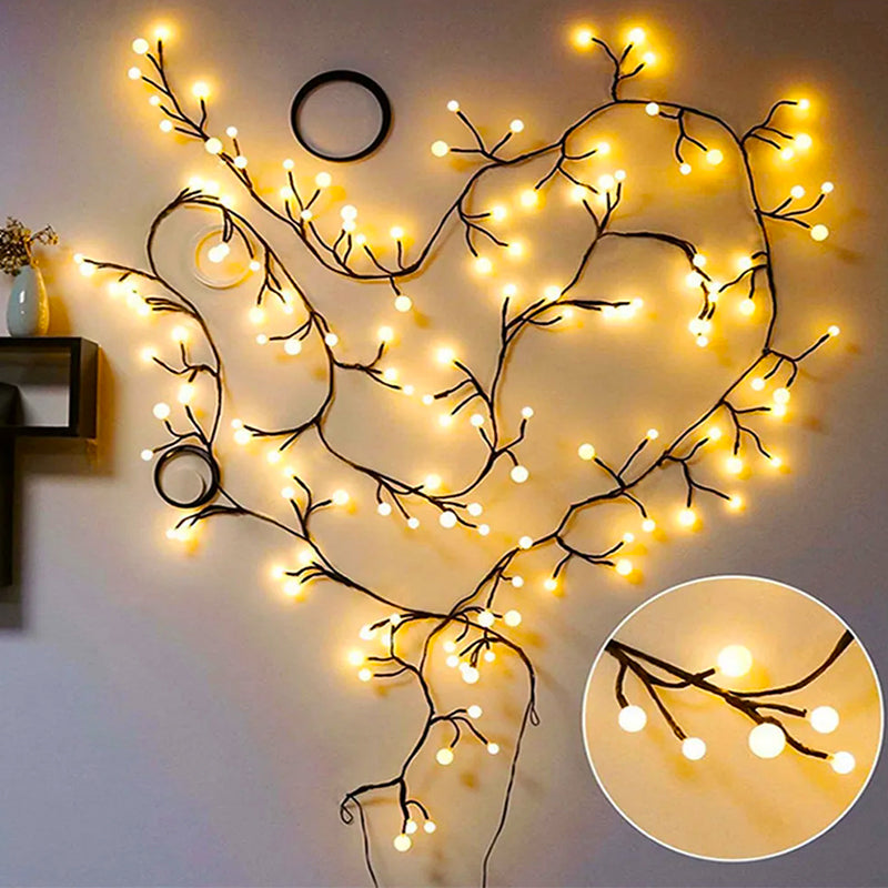 Luminous Rattan Branch Decor