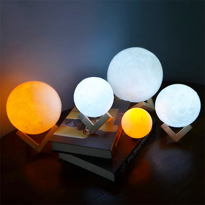 Rechargeable Moon Desk Lamp