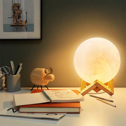 Rechargeable Moon Desk Lamp