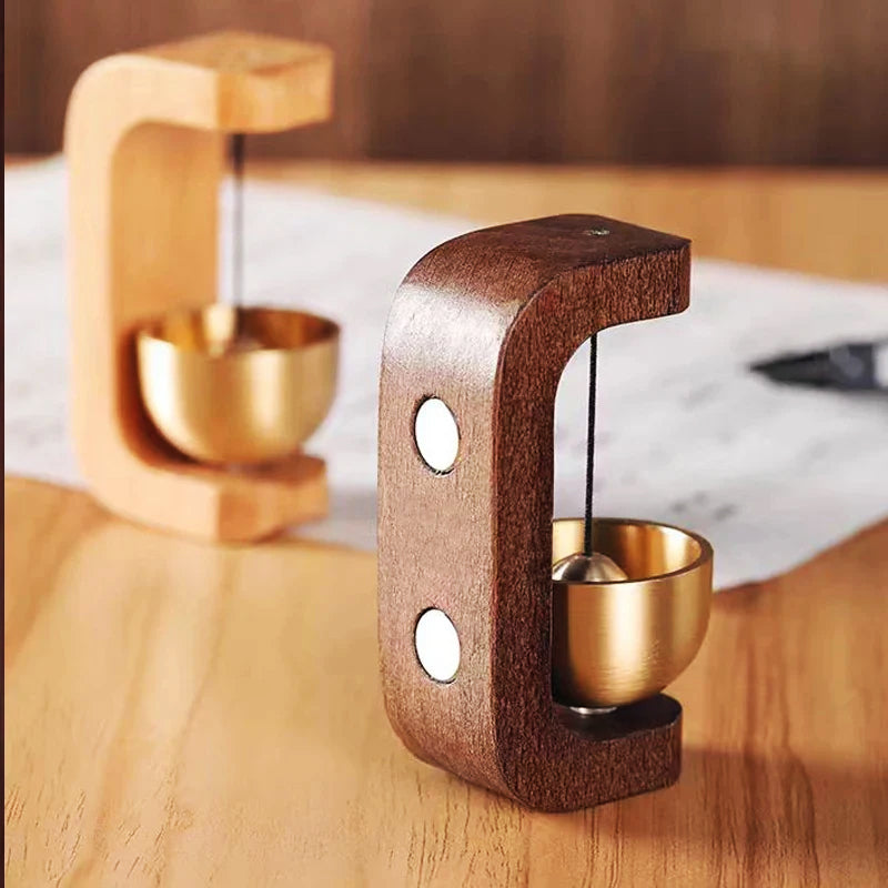 Wood & Brass Elegant Pendant Doorbell