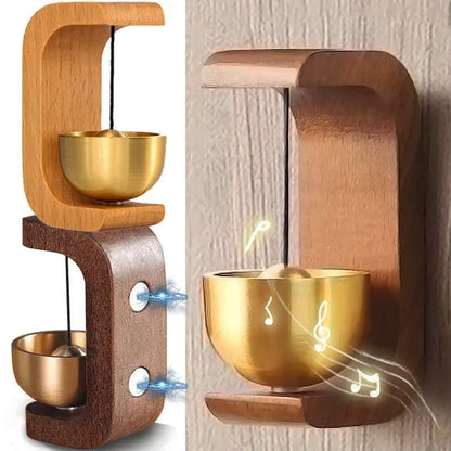 Wood & Brass Elegant Pendant Doorbell